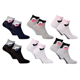 Lotto cotton women's short socks - 3 pairs/pack - 36-41