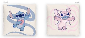 Disney Stitch párna, díszpárna - kétoldali mintával - 40 x 40 cm