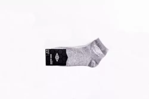 Unisex Baumwollsocken – kurze Socken – 3 Paar – 35–40 – grau – Umbro
