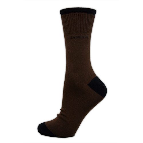 Férfi mercerizált zokni - pamut bokazokni - 39-42 - barna-fekete - Evidence