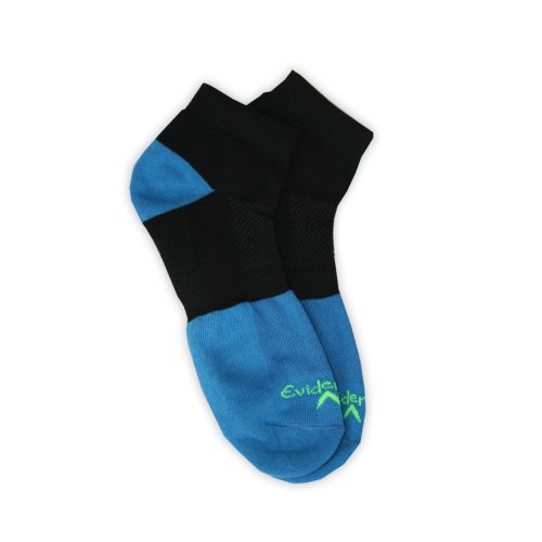 Herren-Laufsocken aus Baumwolle – 39–42 – mittelblau-schwarz – Evidence