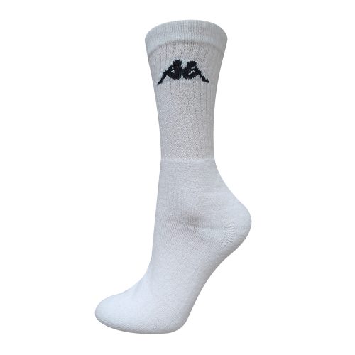 Kappa Baumwoll-Sportsocken – 3 Paar/Packung – Weiß – 39–42