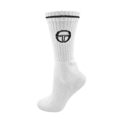 Calzini sportivi in ​​cotone Sergio Tacchini - 3 paia/confezione - bianco - 39-42