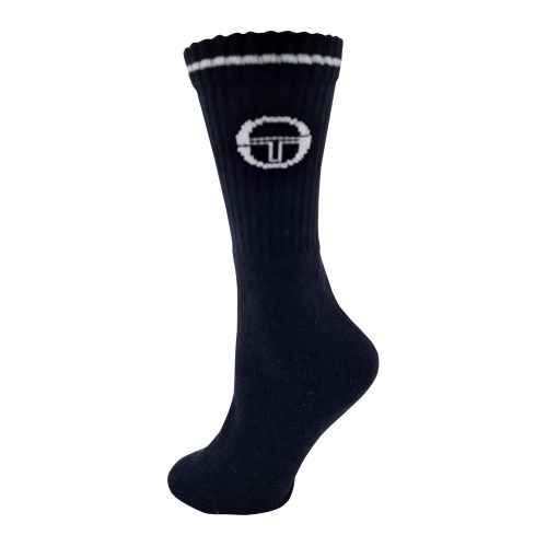 Calzini sportivi in ​​cotone Sergio Tacchini - 3 paia/confezione - neri - 39-42