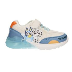   Modrá detská športová obuv na suchý zips s osvetlenou podrážkou