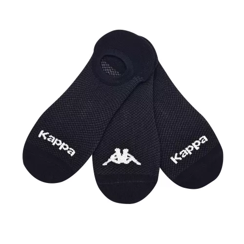 Calzini segreti in cotone traspirante Kappa footies - 3 paia/confezione - nero - 39-42