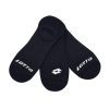 Șosete secrete din bumbac respirabil Lotto Footies - 3 perechi/pachet - negru - 39-42