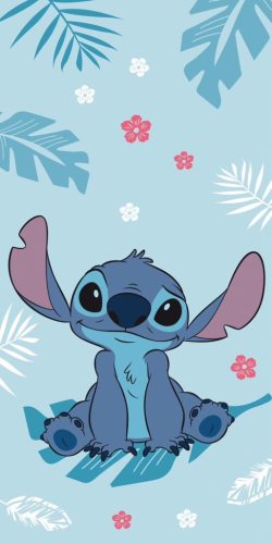 Disney Stitch Blue 100% pamut strandtörölköző - 70x140 cm