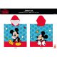 Disney Mickey Mouse Kinderponcho – 100 % Baumwolle – 60 x 120 cm – Mittelblau