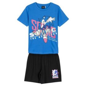 Pigiama corto per bambini Sonic 100% cotone