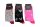 Women's cotton socks - 3 pairs - patterned - pink-black-white - 39-42 - Evidence