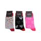 Women's cotton socks - 3 pairs - patterned - Evidence