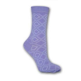   Women's socks - cotton ankle socks - 39-42 - purple check pattern - Evidence