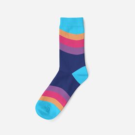 Women's cotton socks - striped - Evidence