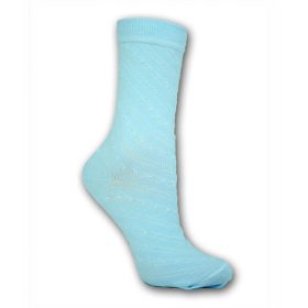   Women's socks - cotton ankle socks - 39-42 - woven with light blue metallic thread - Evidence