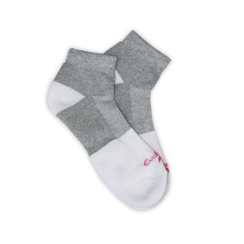 Damen-Laufsocken aus Baumwolle – 35-38 – weiß-grau – Evidence