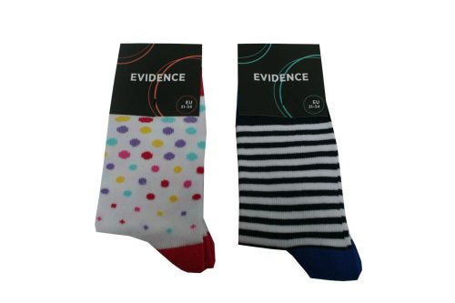Children's cotton socks - 2 pairs - patterned - Evidence