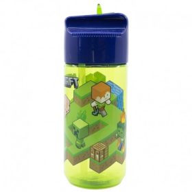 Minecraft Gyerek Szívószálas kulacs 430ML