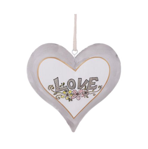 FÉM AK.SZÍV SZÜR/FEH LOVE15