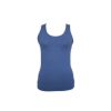 Women's two-piece cotton sports underwear set - sports panties-thick strap top - dark blue-grey - M