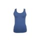 Women's two-piece cotton sports underwear set - sports panties-thick strap top - dark blue-grey - M