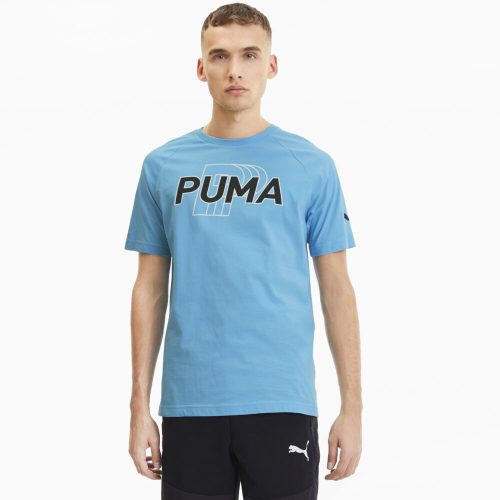 Puma férfi sport póló magas pamuttartalommal - világoskék - M