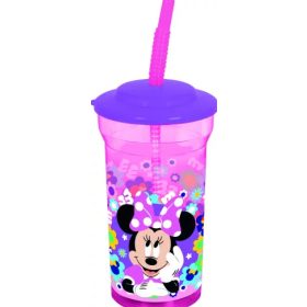   Szívószálas műanyag pohár BPA mentes - Minnie egér - 300ML