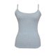 Women's cotton two-piece underwear set - with classic panties and spaghetti strap top - gray - L