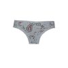 Women's cotton two-piece underwear set - with classic panties and spaghetti strap top - gray - L