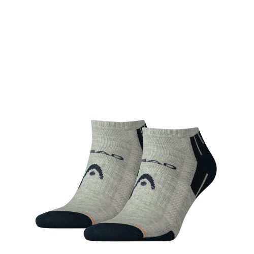 Sneaker Head unisex performante - calzini segreti traspiranti con suola semi-peluche - 2 paia/confezione - grigio - 35-38