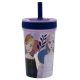 Bicchiere con cannuccia in plastica e silicone Disney Frozen a tenuta stagna - 420 ml