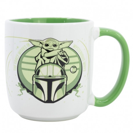 Keramický hrnek v ornamentu 390ml - Grogu mandalorian