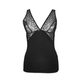   Zweiteiliges Damen-Unterwäscheset aus hoher Baumwolle – Schwarz – M