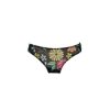 Set lenjeri intima dama cu model de flori - negru - L