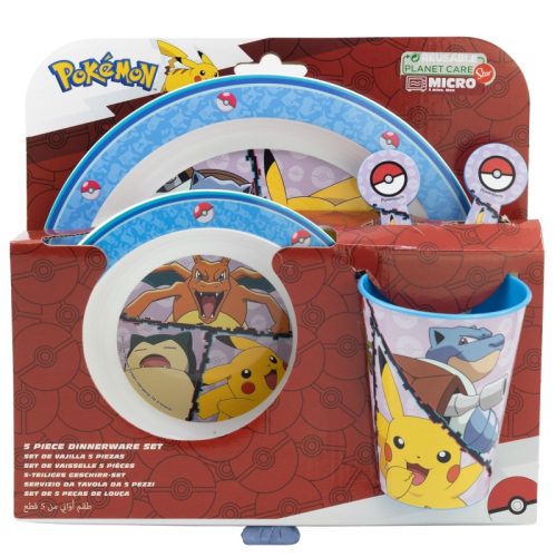 Pokémon 5-dielny plastový riad do mikrovlnky