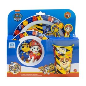   Paw Patrol 5-piece microwavable tableware (plate, deep plate, glass, spoon, fork)