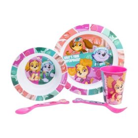   Paw Patrol GIRL PWR 5-piece microwavable tableware (plate, deep plate, glass, spoon, fork)