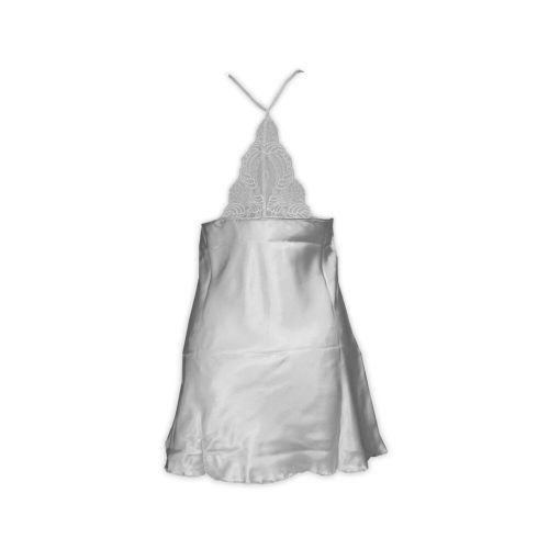 Lenjerie intimă din satin cu dantelă - babydoll - șampanie - XL