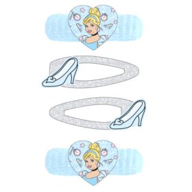   Disney Hercegnők csillogós hajcsat szett és 2db hajgumi egyben 