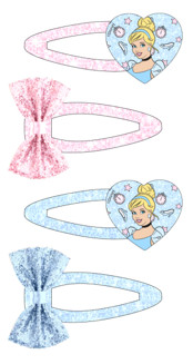 Disney Hercegnők (Hamupipőke) csillogós hajcsat szett 2db 
