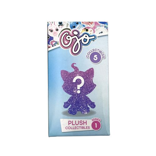 Nagy szemű cuki plüss Macska 10cm magas - Lila