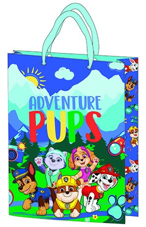 Ajándéktasak 23x18x8,5cm, laminált műanyag felülettel - Paw Patrol Blue