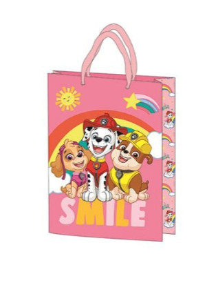 Ajándéktasak 34x26x12cm. 4ass FSC  Paw Patrol Pink