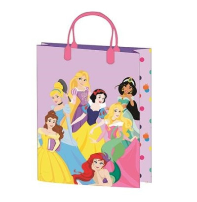 Ajándéktasak 32x27x10cm, laminált műanyag felülettel - Disney Princess