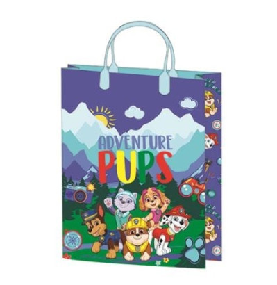 Ajándéktasak 32x27x10cm, laminált műanyag felülettel - Paw Patrol Pink