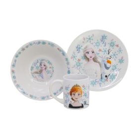 Ice magic 3-piece ceramic tableware (plate, deep plate, mug)