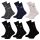 Lotto cotton men's regular socks - 3 pairs/pack - dark gray-light gray-dark blue - 39-42
