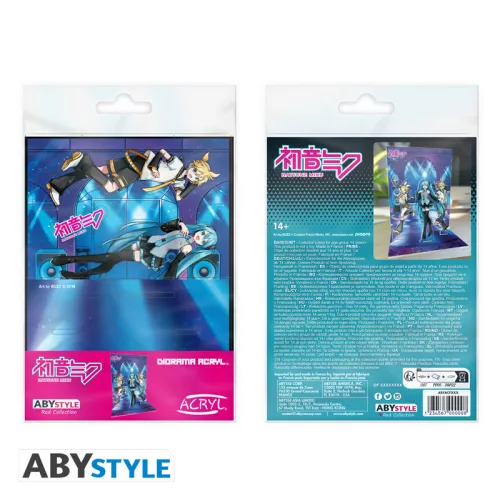 Hatsune Miku akril dioráma figura Miku & friends