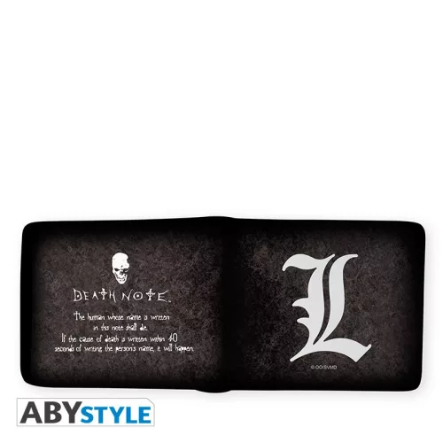 Death Note mintás pénztárca L symbol Vinyl