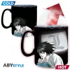 Death Note hőre változó bögre 460 ml Kira & L